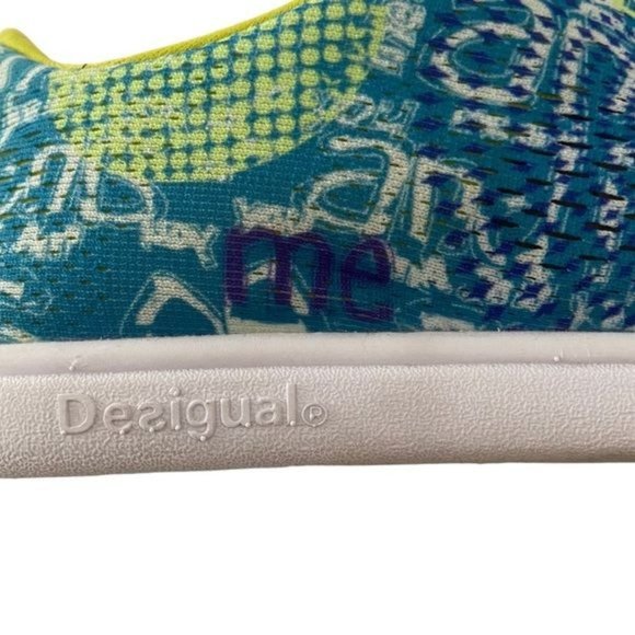 Desigual Fun Eva B & W Lettering Sneakers - Picture 7 of 13